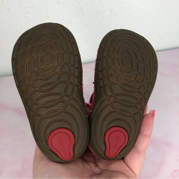 Stride Rite boots Holly leopard print and red suede side zip size 3 infant - Picture 7 of 13